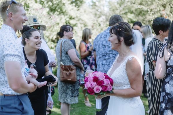 Tania and Jamie's wedding day in Kings Meadows, frame 154