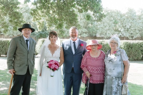 Tania and Jamie's wedding day in Kings Meadows, frame 163