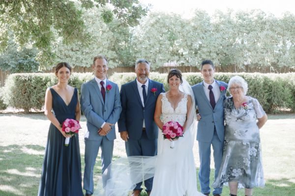 Tania and Jamie's wedding day in Kings Meadows, frame 169