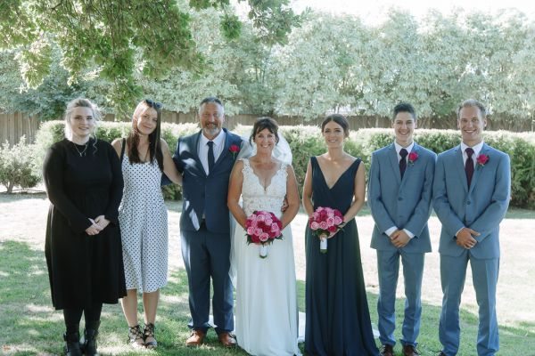 Tania and Jamie's wedding day in Kings Meadows, frame 172