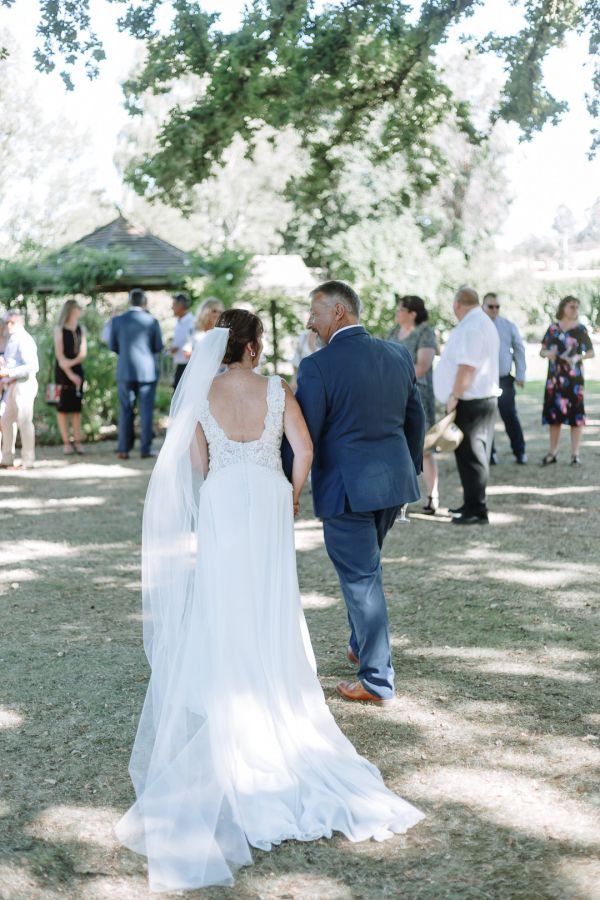 Tania and Jamie's wedding day in Kings Meadows, frame 175