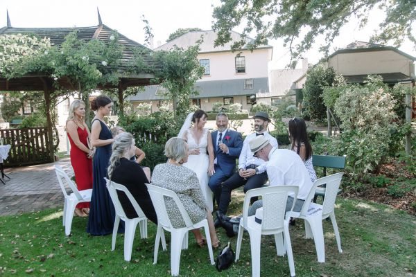Tania and Jamie's wedding day in Kings Meadows, frame 181