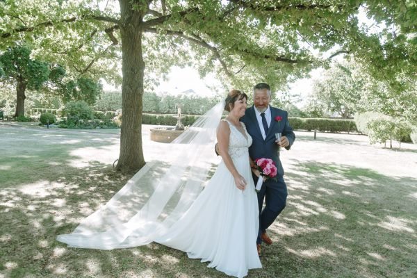 Tania and Jamie's wedding day in Kings Meadows, frame 184