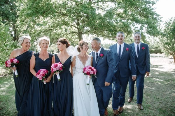 Tania and Jamie's wedding day in Kings Meadows, frame 187