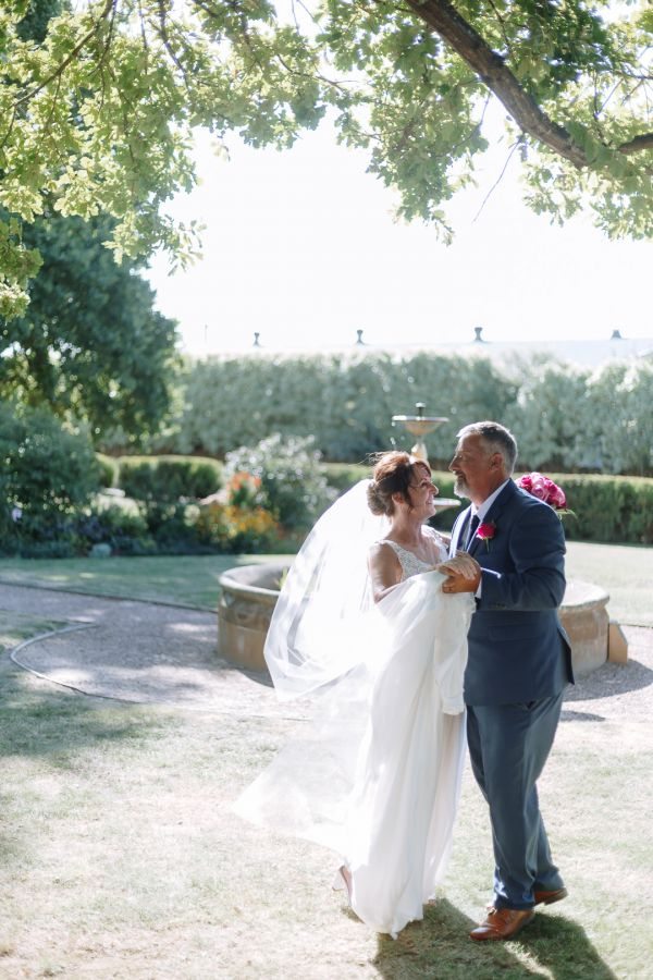 Tania and Jamie's wedding day in Kings Meadows, frame 196
