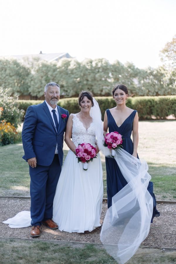 Tania and Jamie's wedding day in Kings Meadows, frame 199