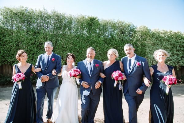 Tania and Jamie's wedding day in Kings Meadows, frame 208