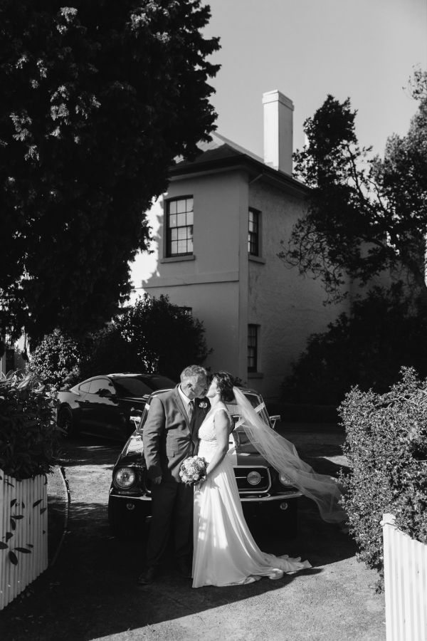 Tania and Jamie's wedding day in Kings Meadows, frame 211