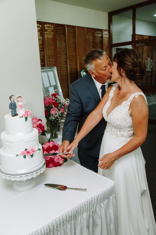 Tania and Jamie's wedding day in Kings Meadows, frame 232