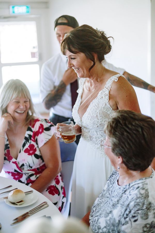 Tania and Jamie's wedding day in Kings Meadows, frame 277