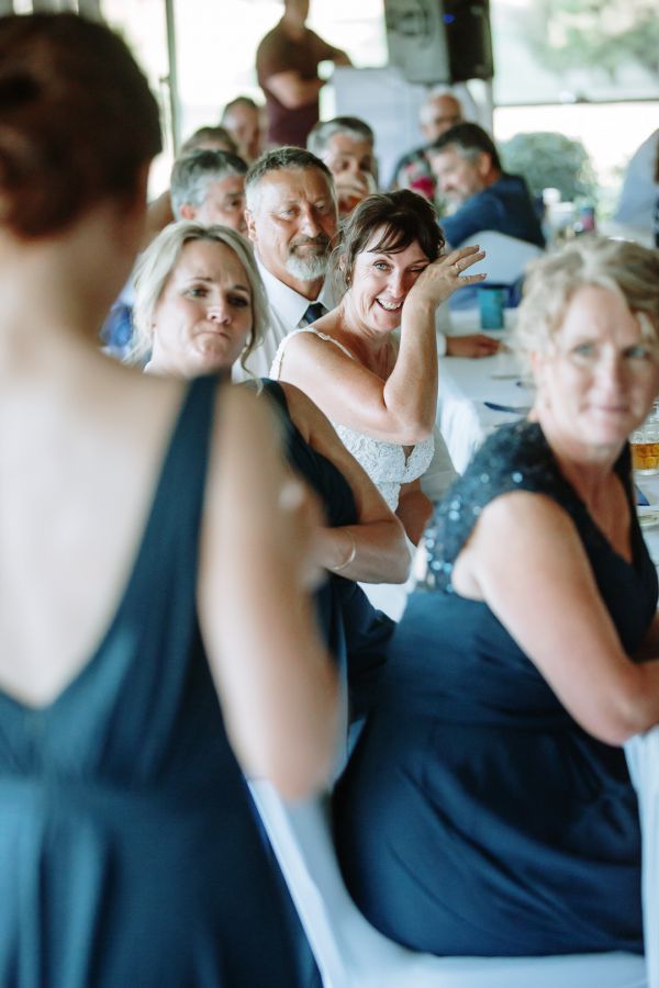 Tania and Jamie's wedding day in Kings Meadows, frame 292