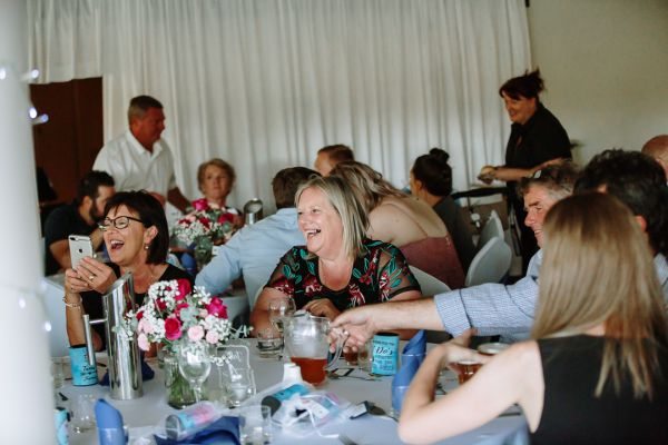 Tania and Jamie's wedding day in Kings Meadows, frame 298