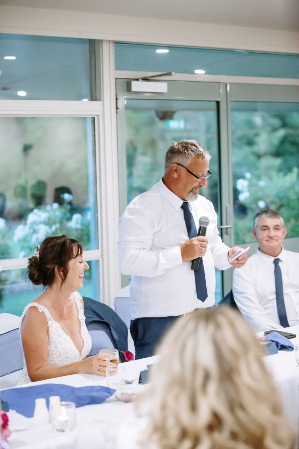 Tania and Jamie's wedding day in Kings Meadows, frame 322
