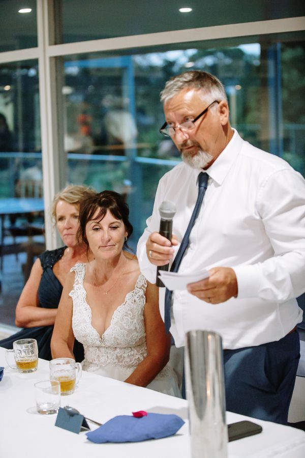 Tania and Jamie's wedding day in Kings Meadows, frame 331