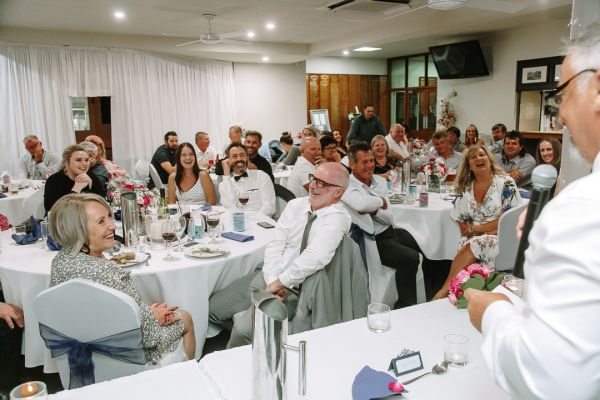 Tania and Jamie's wedding day in Kings Meadows, frame 337