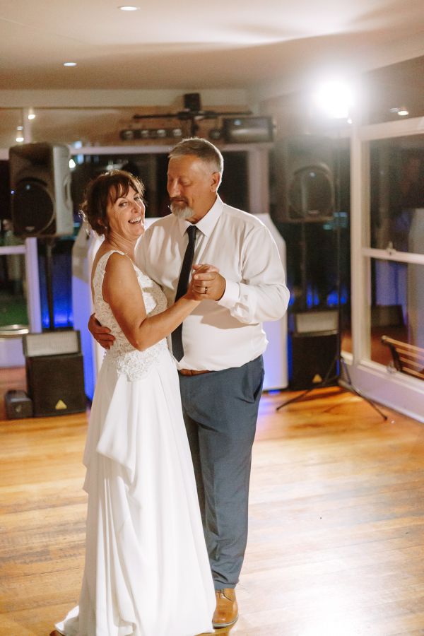 Tania and Jamie's wedding day in Kings Meadows, frame 349