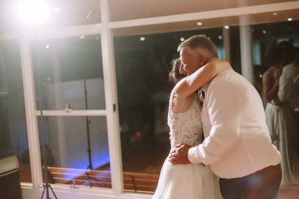 Tania and Jamie's wedding day in Kings Meadows, frame 352