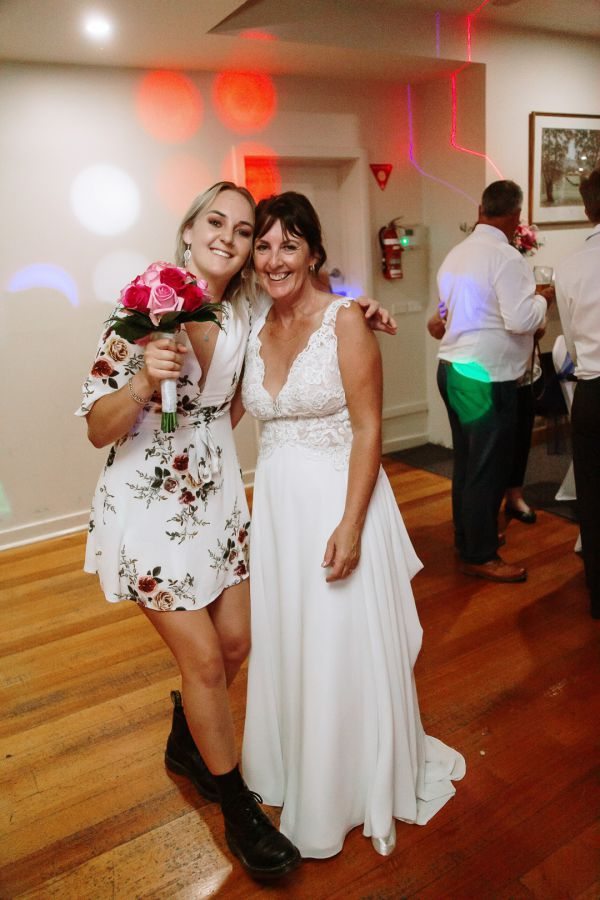 Tania and Jamie's wedding day in Kings Meadows, frame 376