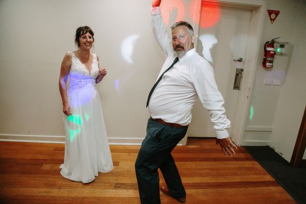 Tania and Jamie's wedding day in Kings Meadows, frame 385