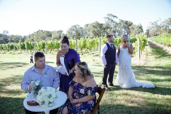 Natasha and Adam's wedding day in Wilyabrup, frame 091