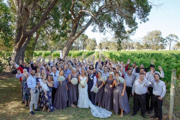 Natasha and Adam's wedding day in Wilyabrup, frame 109
