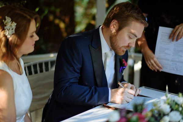 Lyrebird Falls wedding, Andrea and Steve, frame 146