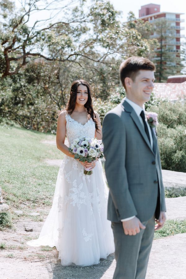 Melanie and Damian's wedding day in Manly, frame 019