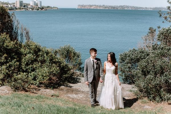 Melanie and Damian's wedding day in Manly, frame 028
