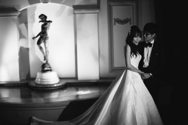 Carlton Gardens wedding, the couple, frame 161