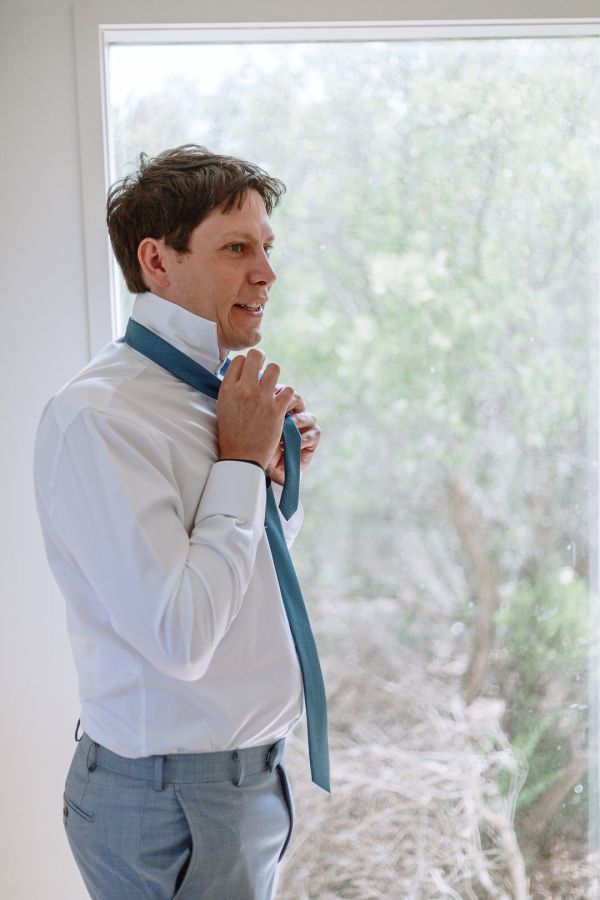 Simone and Sam's wedding day in St Andrews Beach, frame 004