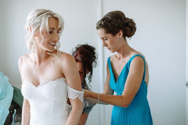 St Andrews Beach Recreation Hall wedding, Simone and Sam, frame 029