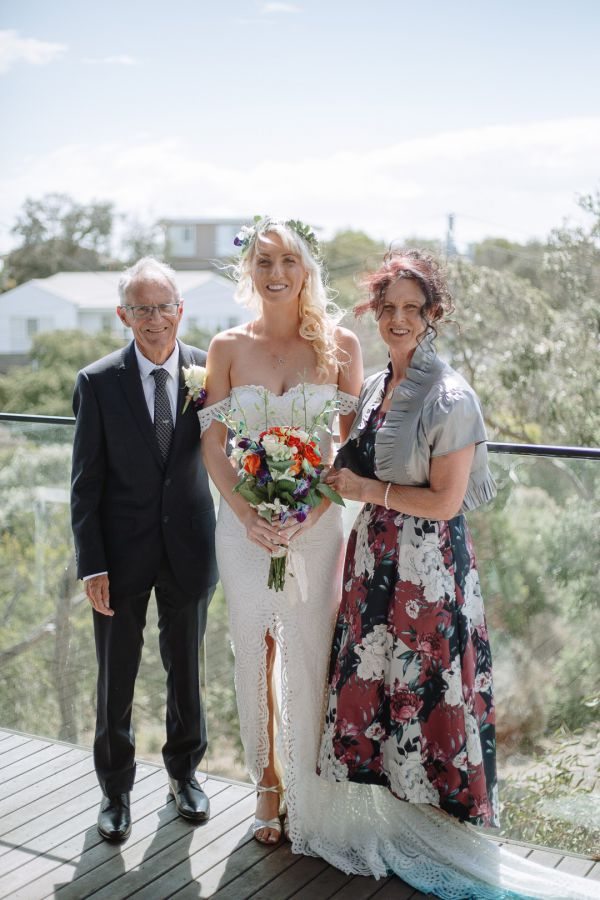 St Andrews Beach Recreation Hall wedding, Simone and Sam, frame 041