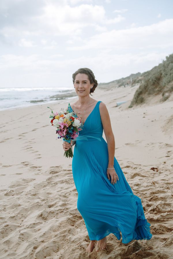 Simone and Sam's wedding day in St Andrews Beach, frame 061