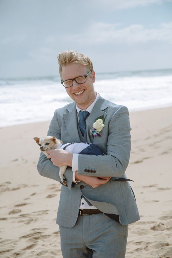 St Andrews Beach Recreation Hall wedding, Simone and Sam, frame 062
