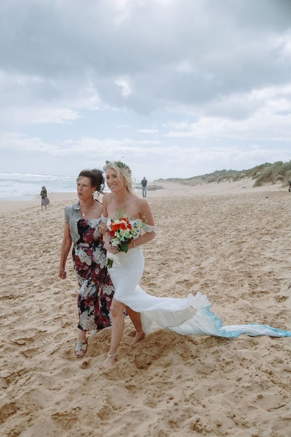 Simone and Sam's wedding day in St Andrews Beach, frame 064