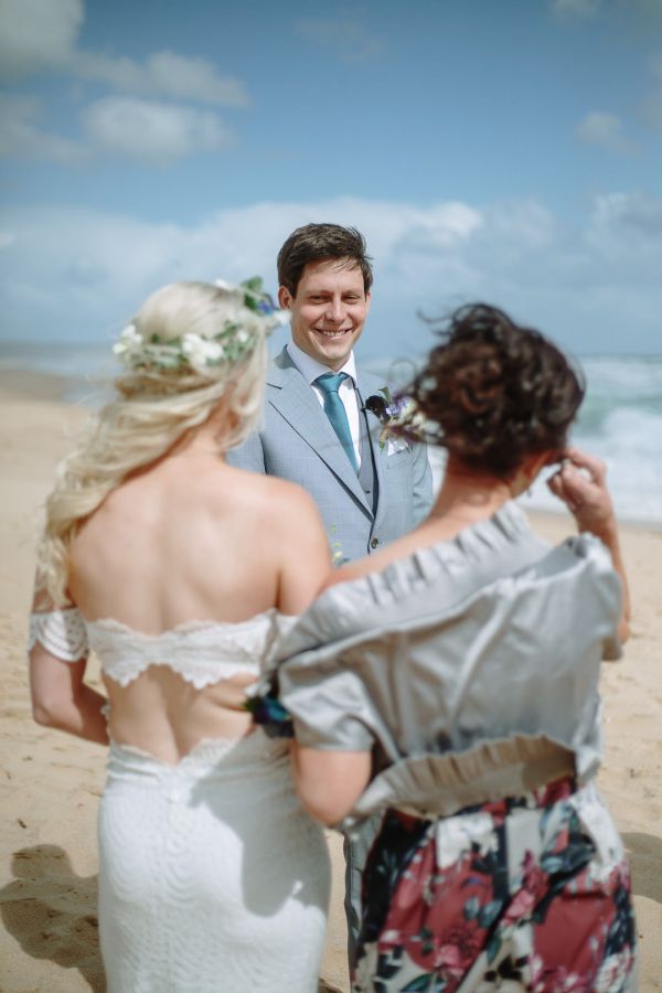 St Andrews Beach Recreation Hall wedding, Simone and Sam, frame 068