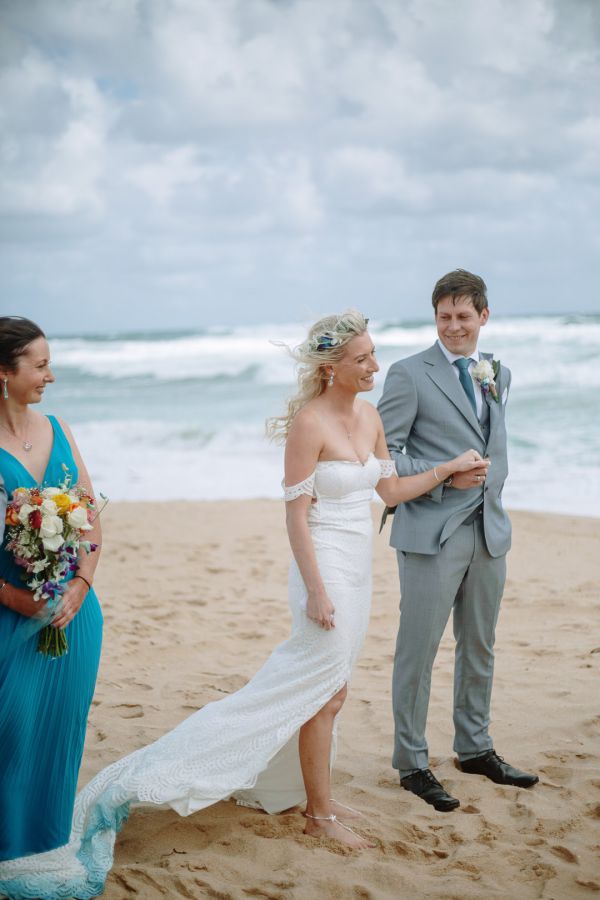 Simone and Sam's wedding day in St Andrews Beach, frame 070