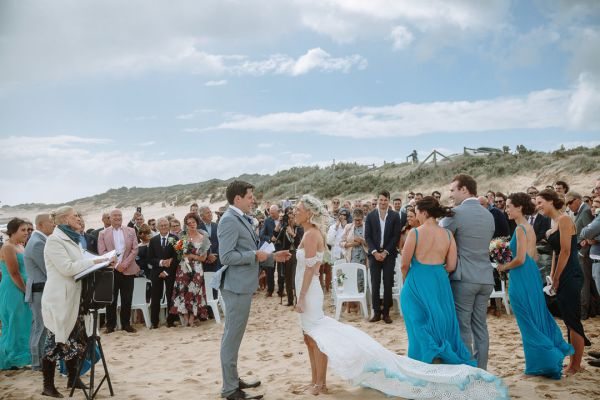 Simone and Sam's wedding day in St Andrews Beach, frame 076