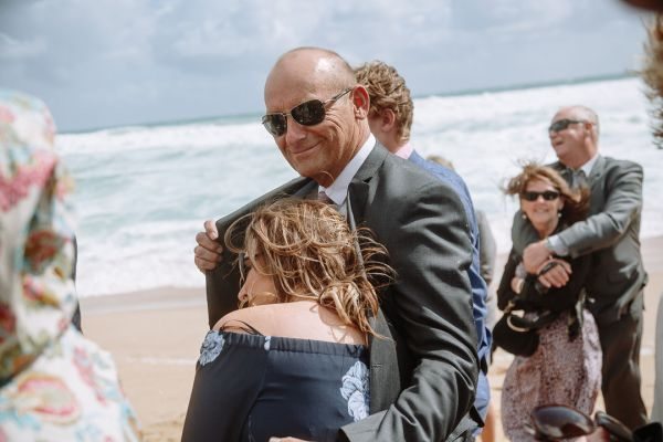 Simone and Sam's wedding day in St Andrews Beach, frame 085
