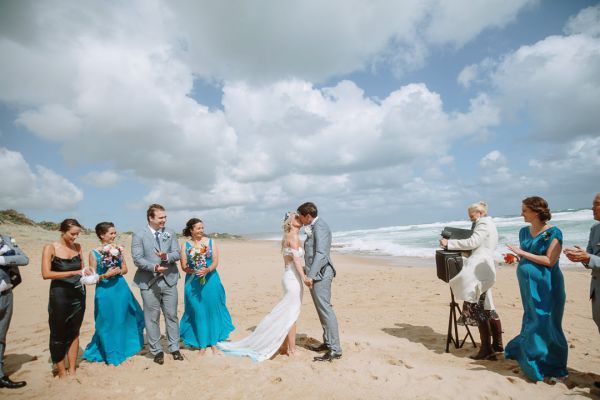 St Andrews Beach Recreation Hall wedding, Simone and Sam, frame 089