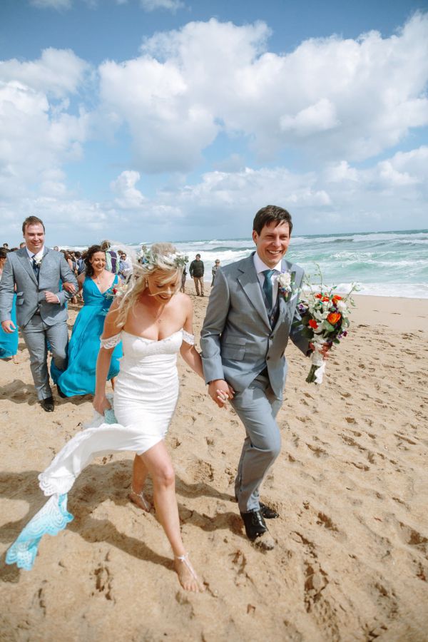 Simone and Sam's wedding day in St Andrews Beach, frame 100