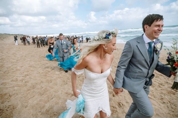 St Andrews Beach Recreation Hall wedding, Simone and Sam, frame 101
