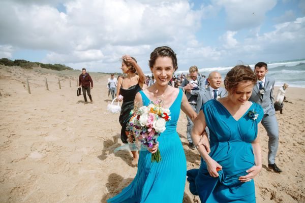 Simone and Sam's wedding day in St Andrews Beach, frame 103