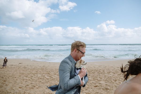 St Andrews Beach Recreation Hall wedding, Simone and Sam, frame 104