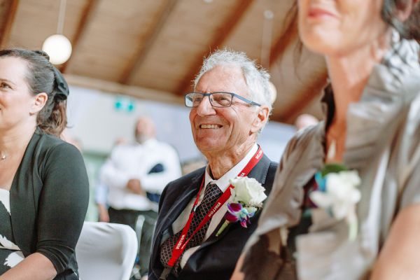 St Andrews Beach Recreation Hall wedding, Simone and Sam, frame 137