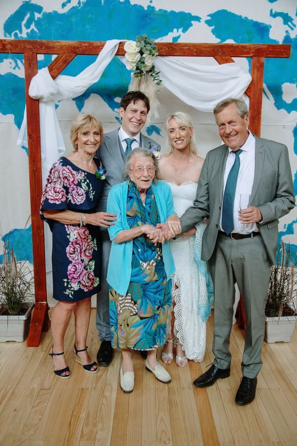 St Andrews Beach Recreation Hall wedding, Simone and Sam, frame 182