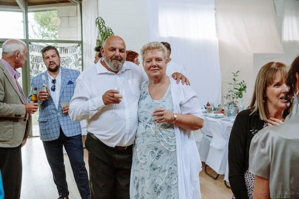 St Andrews Beach Recreation Hall wedding, Simone and Sam, frame 194