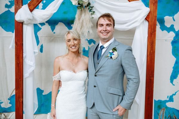 St Andrews Beach Recreation Hall wedding, Simone and Sam, frame 197