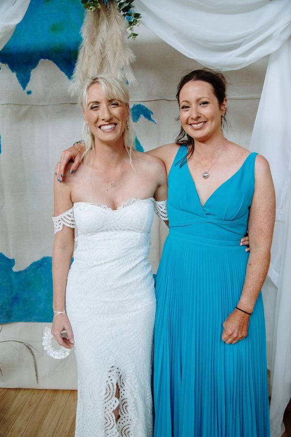 Simone and Sam's wedding day in St Andrews Beach, frame 199