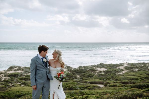 Simone and Sam's wedding day in St Andrews Beach, frame 202